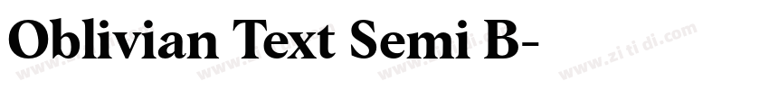 Oblivian Text Semi B字体转换